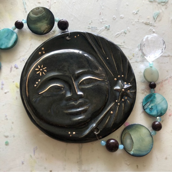Other - Ceramic Moon - Sun Catcher - Wall Hanger.